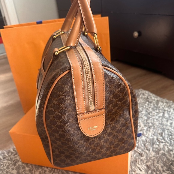 ✨❌SOLD❌VINTAGE CELINE MACADAM BOSTON BAG✨ - Picture 4 of 16